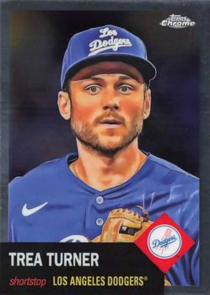 2022 Topps Chrome Platinum Anniversary #60 Trea Turner EX Excellent Los Angeles Dodgers Baseball Card - Baseball Card