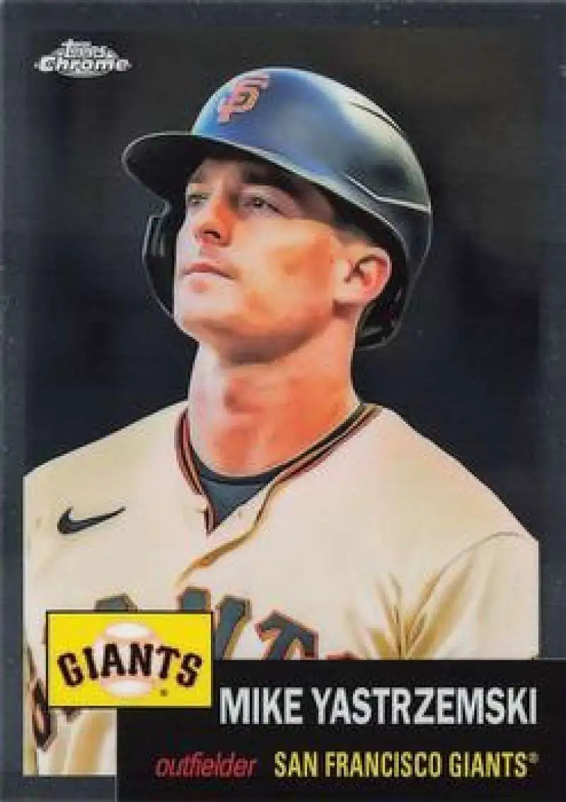 2022 Topps Chrome Platinum Anniversary #7 Mike Yastrzemski EX Excellent San Francisco Giants Baseball Card - Baseball