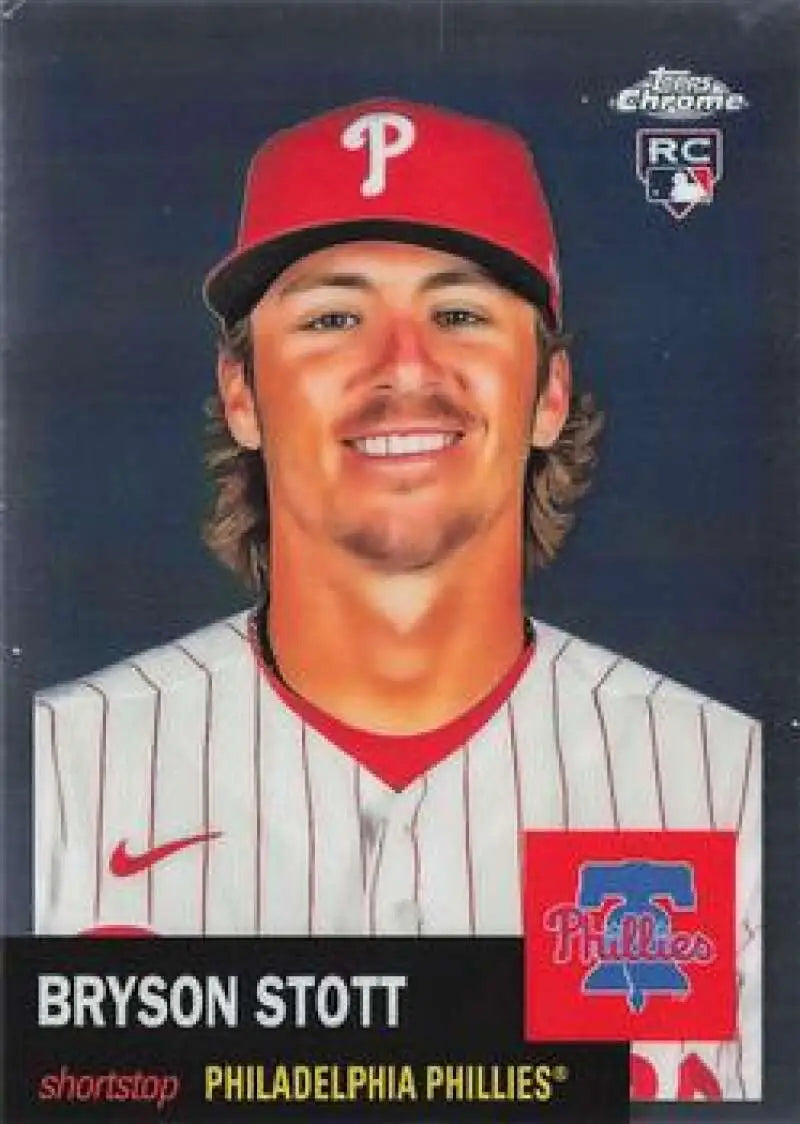 2022 Topps Chrome Platinum Anniversary #79 Bryson Stott EX Excellent RC Rookie Philadelphia Phillies Baseball Card