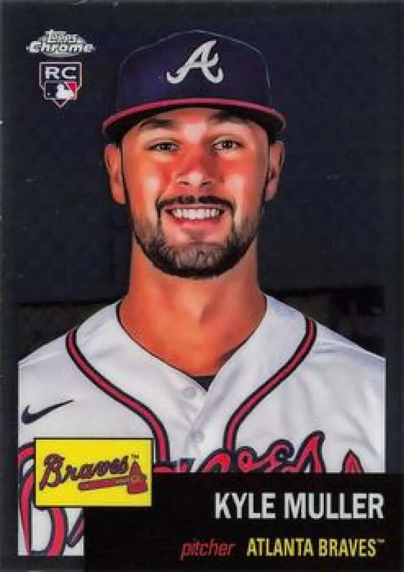 2022 Topps Chrome Platinum Anniversary #80 Kyle Muller EX Excellent RC Rookie Atlanta Braves Baseball Card - Baseball