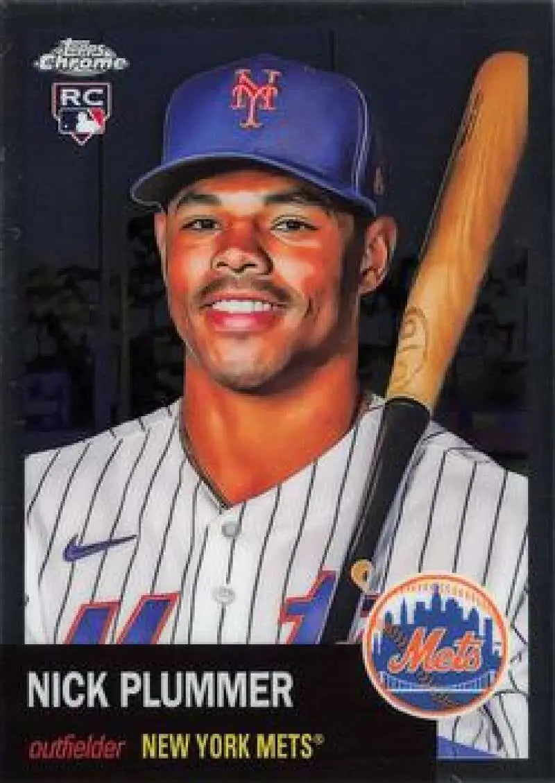 2022 Topps Chrome Platinum Anniversary #82 Nick Plummer EX Excellent RC Rookie New York Mets Baseball Card - Baseball