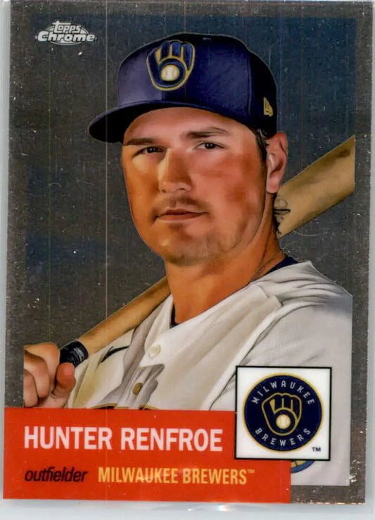 2022 Topps Chrome Platinum Anniversary #87 Hunter Renfroe EX Excellent Milwaukee Brewers Baseball Card - Baseball Card