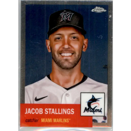 2022 Topps Chrome Platinum Anniversary #92 Jacob Stallings NM-MT Miami Marlins Baseball Card - Baseball Card Single