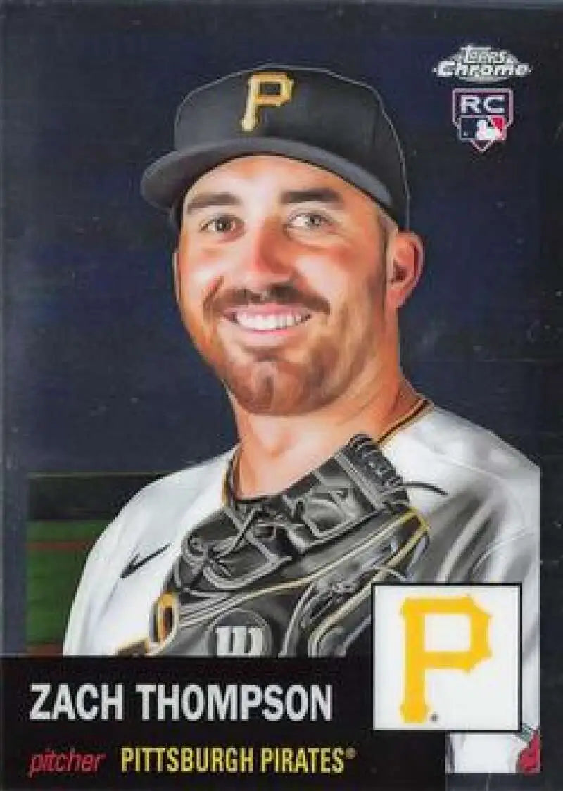 2022 Topps Chrome Platinum Anniversary #93 Zach Thompson EX Excellent RC Rookie Pittsburgh Pirates Baseball Card