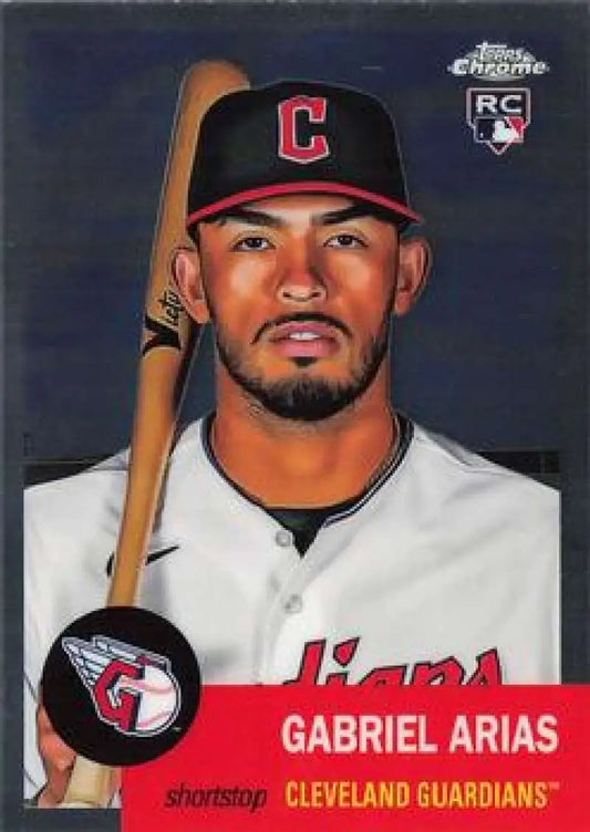 2022 Topps Chrome Platinum Anniversary #99 Gabriel Arias EX Excellent RC Rookie Cleveland Guardians Baseball Card