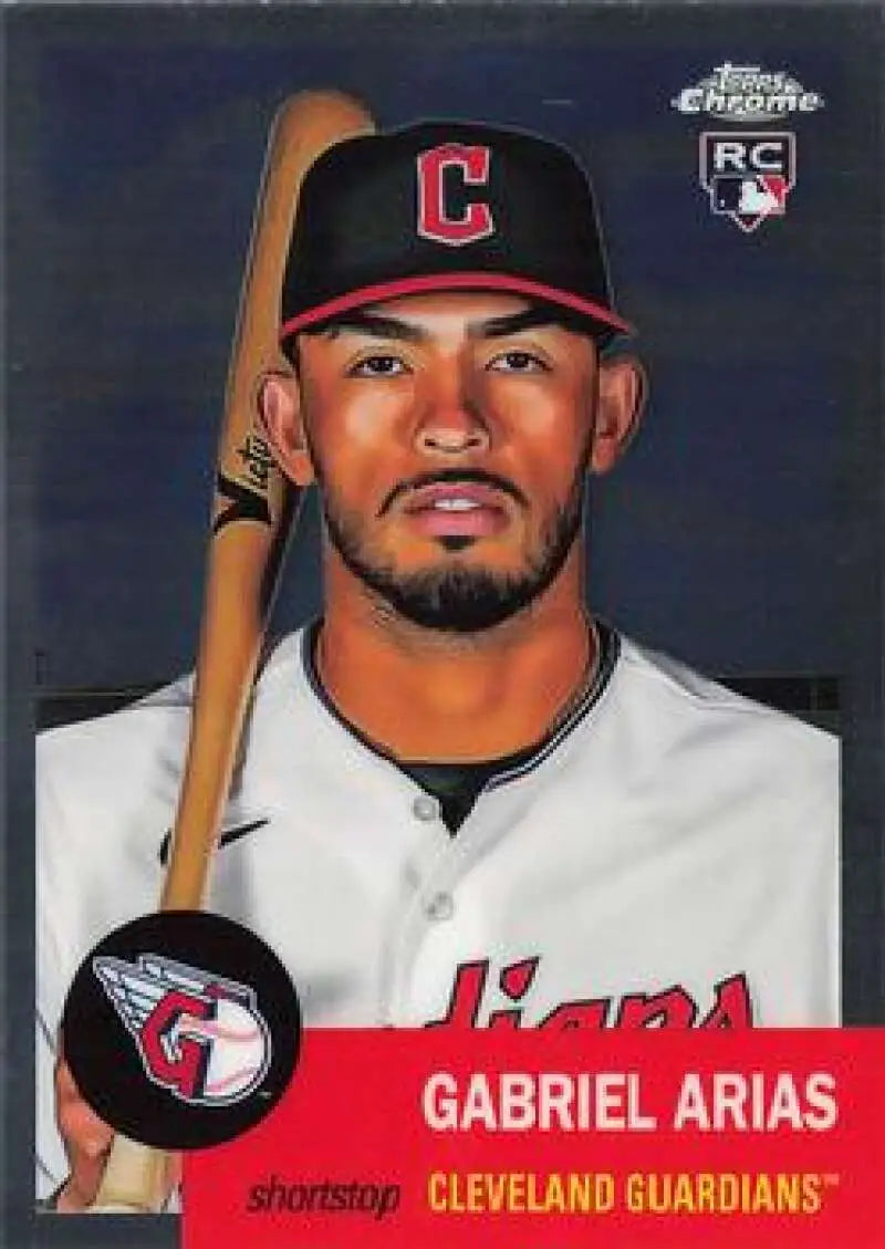 2022 Topps Chrome Platinum Anniversary #99 Gabriel Arias EX Excellent RC Rookie Cleveland Guardians Baseball Card