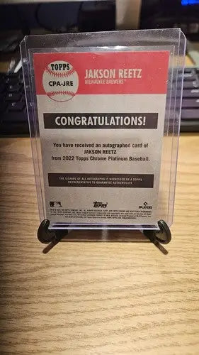 2022 Topps Chrome Platinum Anniversary Jackson Reetz RC Rookie Auto CPA-JRE (2b) - Baseball Card Single