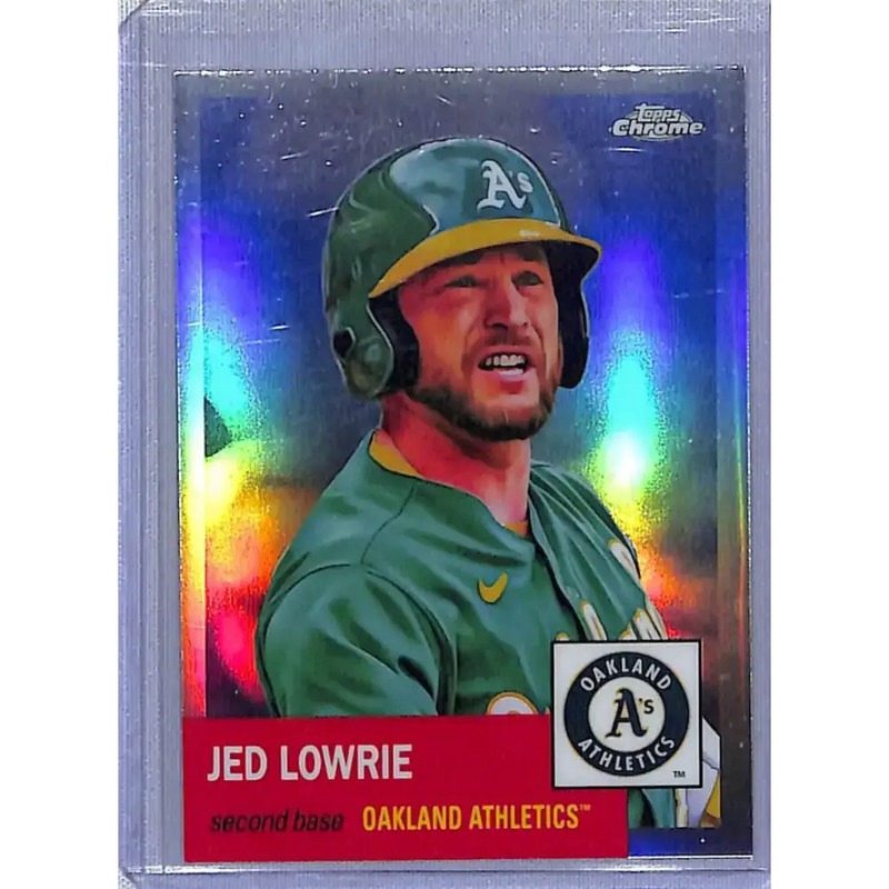 2022 Topps Chrome Platinum Anniversary Refractor #316 Jed Lowrie NM-MT Oakland Athletics Baseball Card - Baseball Card