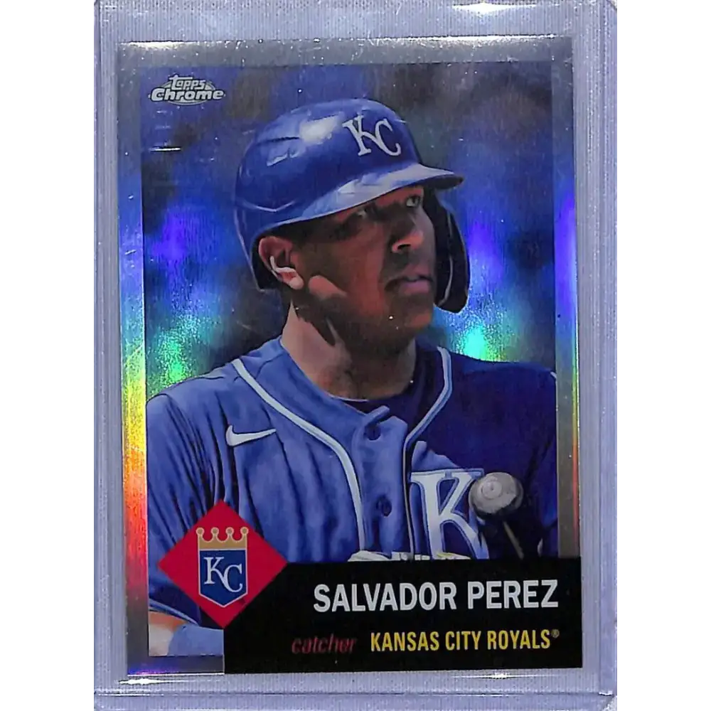 2022 Topps Chrome Platinum Anniversary Refractor #329 Salvador Perez NM-MT Kansas City Royals Baseball Card - Baseball