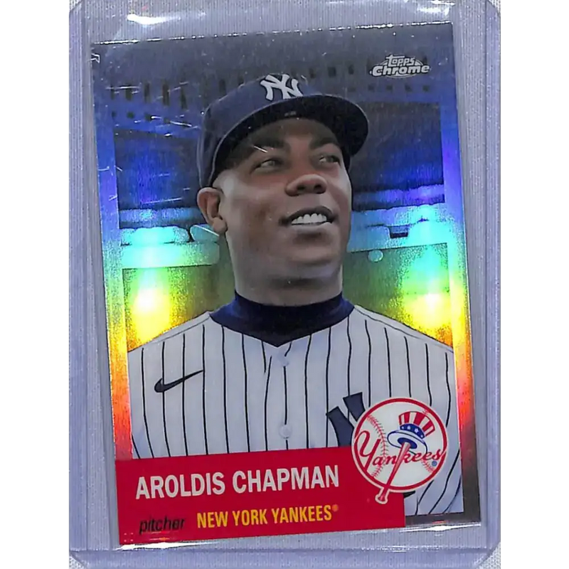 2022 Topps Chrome Platinum Anniversary Refractor #475 Aroldis Chapman NM-MT New York Yankees Baseball Card - Baseball