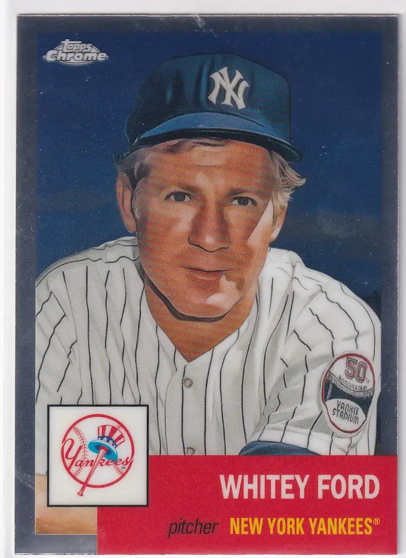 2022 TOPPS CHROME PLATNIUM #297 WHITEY FORD- NEW YORK YANKEES - Baseball Card Single