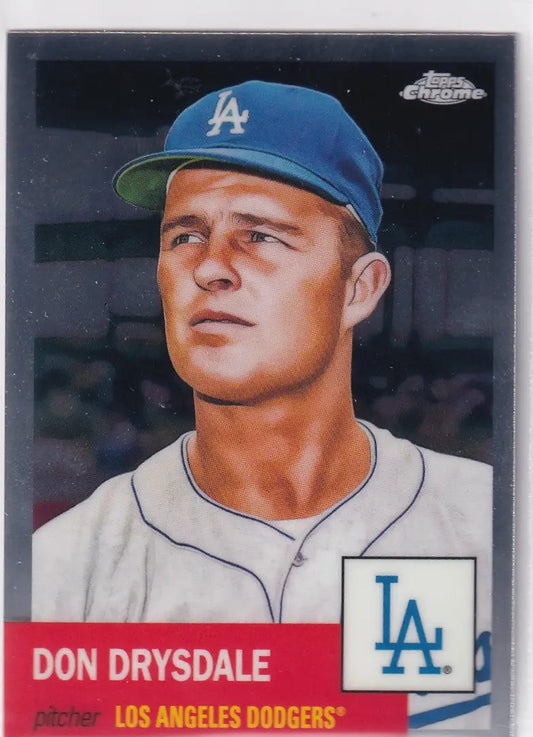 2022 TOPPS CHROME PLATNIUM #335 DON DRYSDALE- LOS ANGELES DODGERS - Baseball Card Single