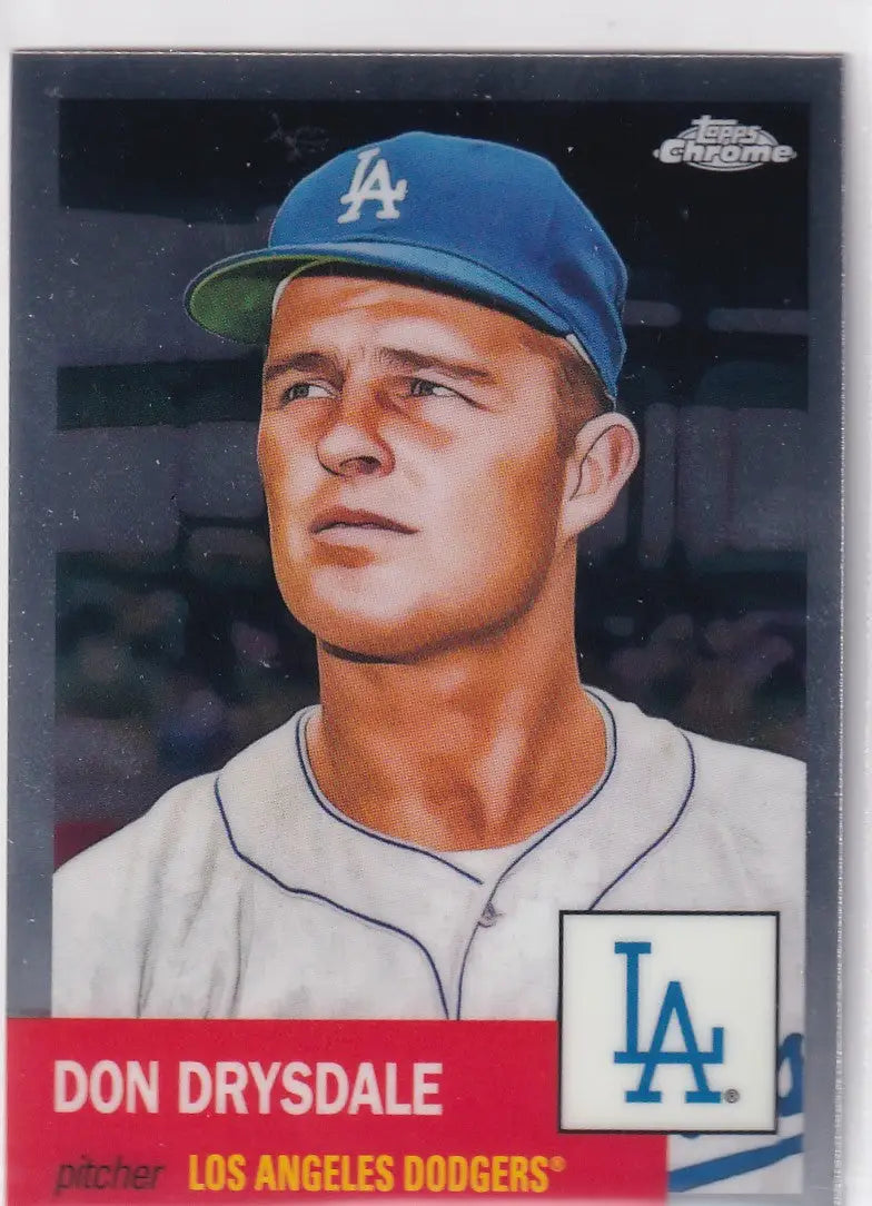 2022 TOPPS CHROME PLATNIUM #335 DON DRYSDALE- LOS ANGELES DODGERS - Baseball Card Single