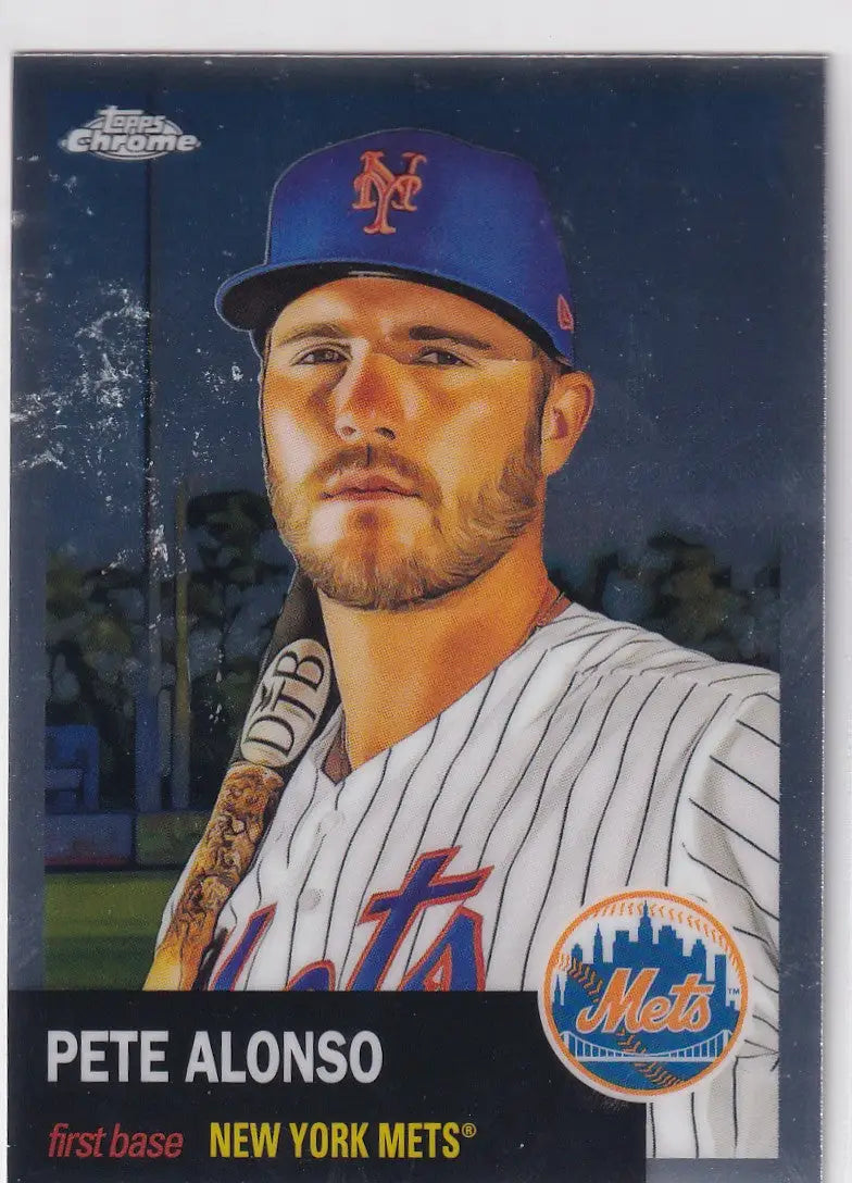 2022 TOPPS CHROME PLATNIUM #375 PETE ALONSO- NEW YORK METS - Baseball Card Single