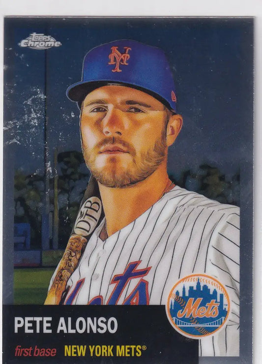 2022 TOPPS CHROME PLATNIUM #375 PETE ALONSO- NEW YORK METS - Baseball Card Single