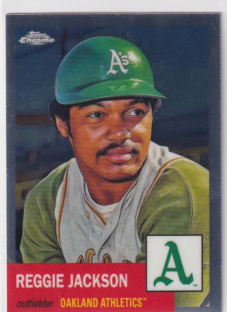 2022 TOPPS CHROME PLATNIUM #424 REGGIE JACKSON- OAKLAND ATHLETICS - Baseball Card Single