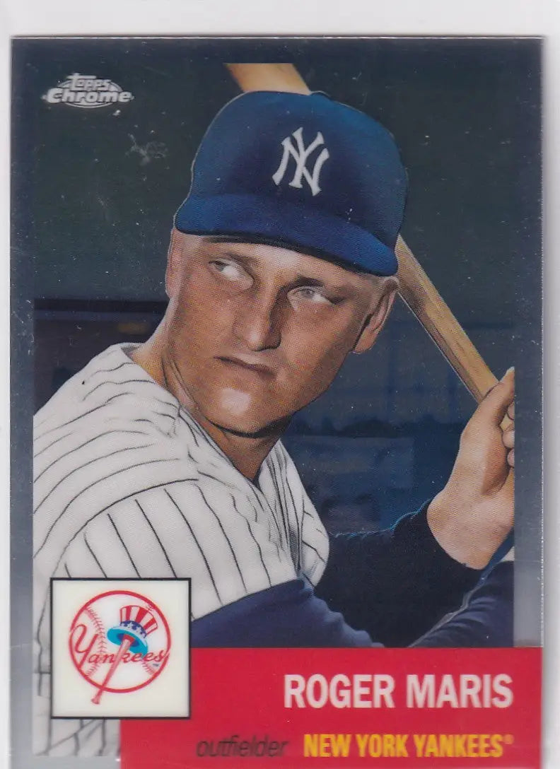 2022 TOPPS CHROME PLATNIUM #56 ROGER MARIS- NEW YORK YANKEES - Baseball Card Single