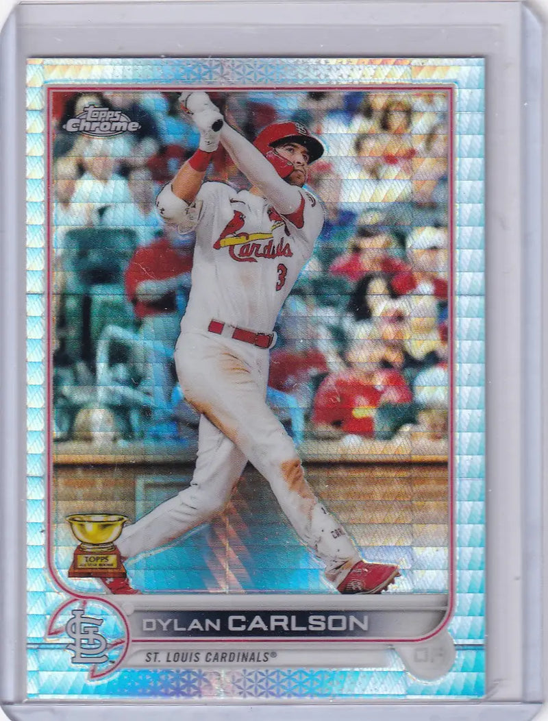 2022 Topps Chrome Prism Refractor #158 Dylan Carlson - St. Louis Cardinals - Baseball Card Single