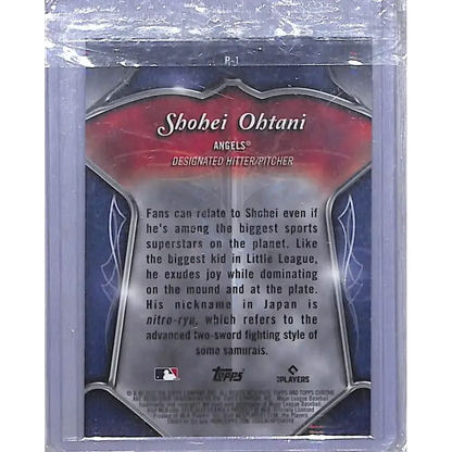 2022 Topps Chrome Prizm White Sparkle #P-1 Shohei Ohtani NM-MT Los Angeles Angels