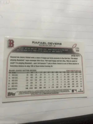 2022 Topps Chrome Rafael Devers Sepia Refractor #171 - Baseball Card Single
