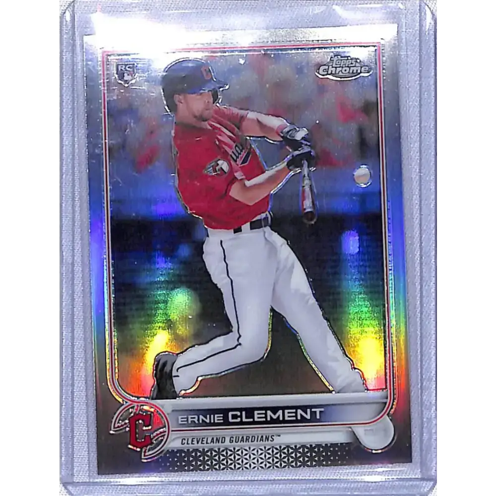 2022 Topps Chrome Refractor #145 Ernie Clement NM-MT Cleveland Guardians - Baseball Card Single