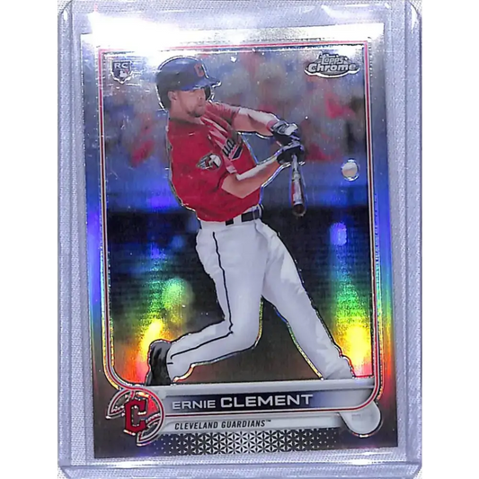 2022 Topps Chrome Refractor #145 Ernie Clement NM-MT Cleveland Guardians - Baseball Card Single