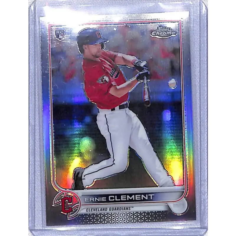 2022 Topps Chrome Refractor #145 Ernie Clement NM-MT Cleveland Guardians - Baseball Card Single