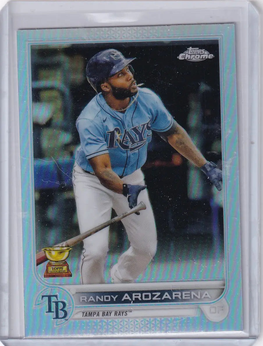 2022 Topps Chrome Refractor #161 Randy Arozarena - Tampa Bay Rays - Baseball Card Single