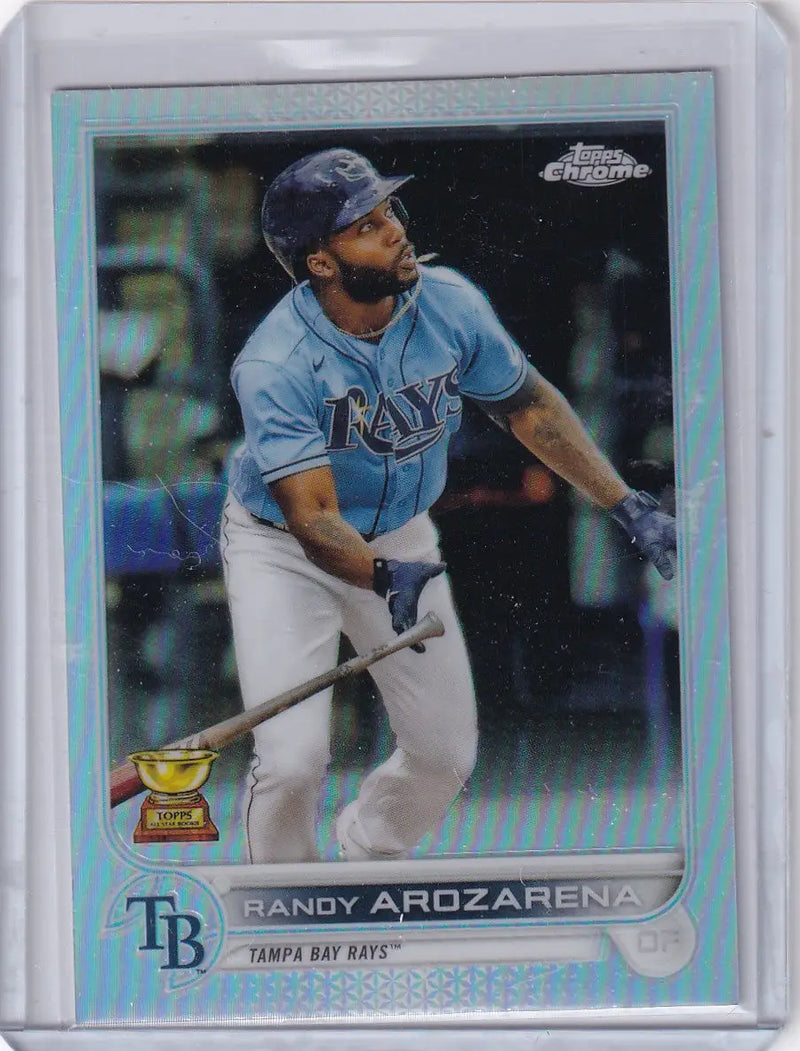 2022 Topps Chrome Refractor #161 Randy Arozarena - Tampa Bay Rays - Baseball Card Single
