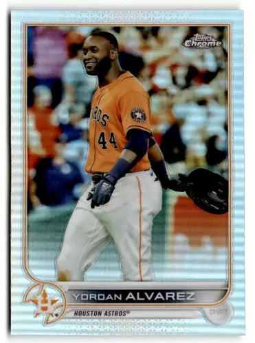 2022 Topps Chrome Refractor Yordan Alvarez baseball card Astros NM-MT