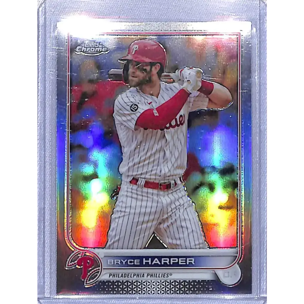 2022 Topps Chrome Refractor #220 Bryce Harper NM-MT Philadelphia Phillies - Baseball Card Single