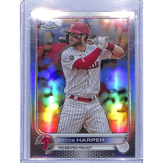 2022 Topps Chrome Refractor #220 Bryce Harper NM-MT Philadelphia Phillies - Baseball Card Single