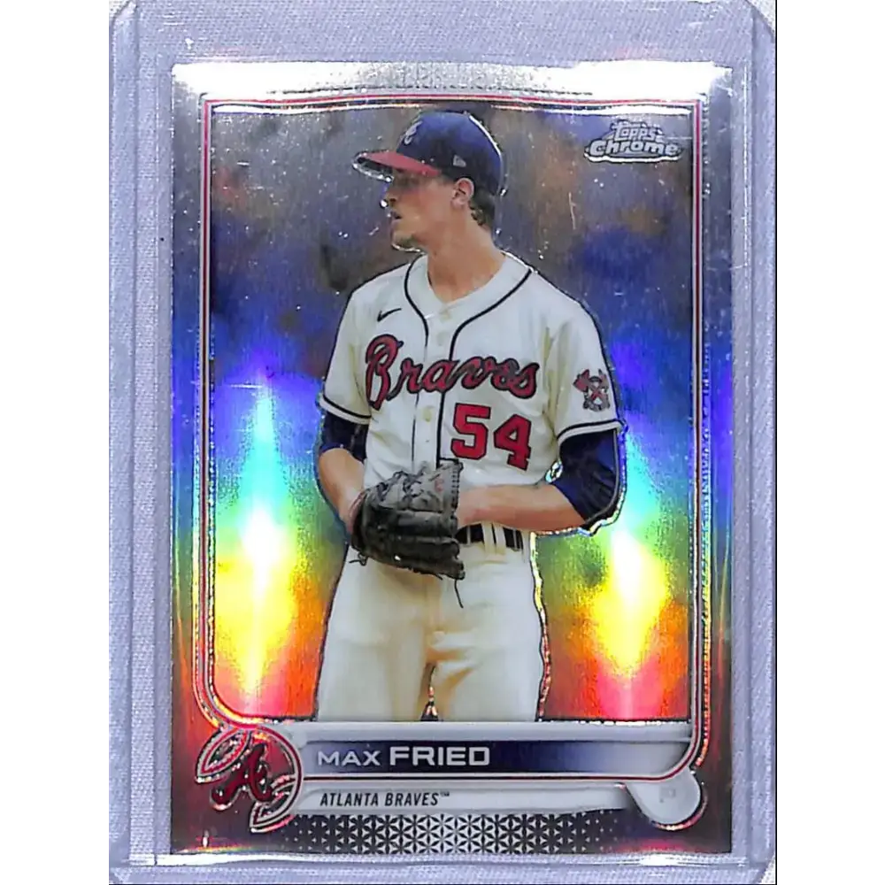 2022 Topps Chrome Refractor #75 Max Fried NM-MT Atlanta Braves - Baseball Card Single