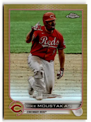 2022 Topps Chrome Refractor Gold #56 Mike Moustakas NM-MT 20/50 Reds ID:50826 - Baseball Card Single