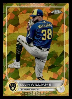 2022 Topps Chrome Sapphire Edition #26 Devin Williams Gold #/50 - Baseball Card Single