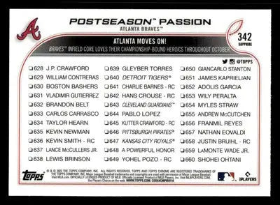 2022 Topps Chrome Sapphire Edition #342 Postseason Passion - Baseball Card Single