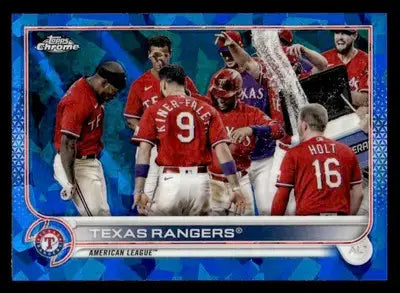 2022 Topps Chrome Sapphire Edition #558 Texas Rangers - Baseball Card Single