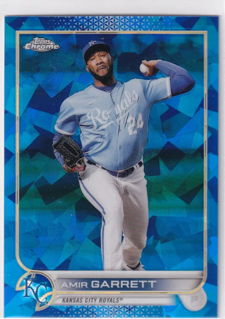 2022 TOPPS CHROME SAPPHIRE #US211 AMIR GARRETT- KANSAS CITY ROYALS - Baseball Card Single
