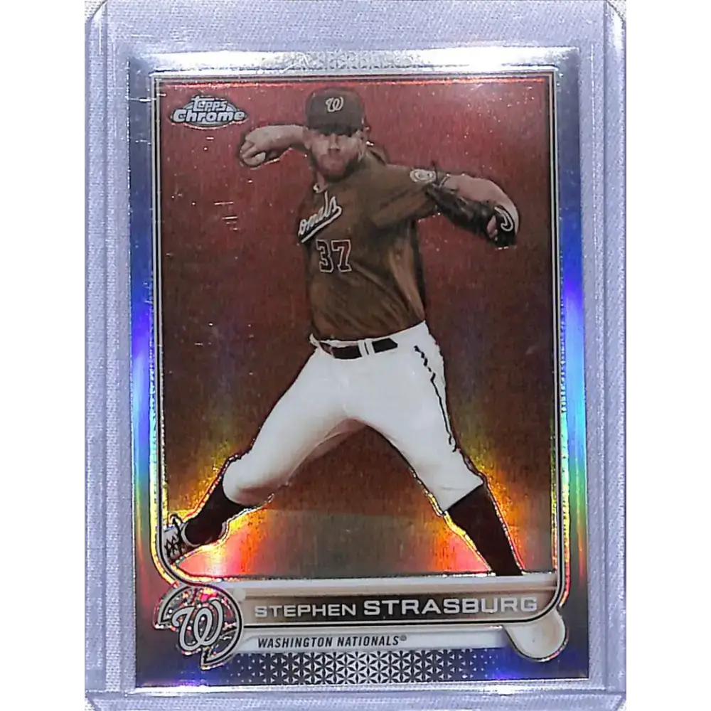 2022 Topps Chrome Sepia #184 Stephen Strasburg NM-MT Washington Nationals - Baseball Card Single