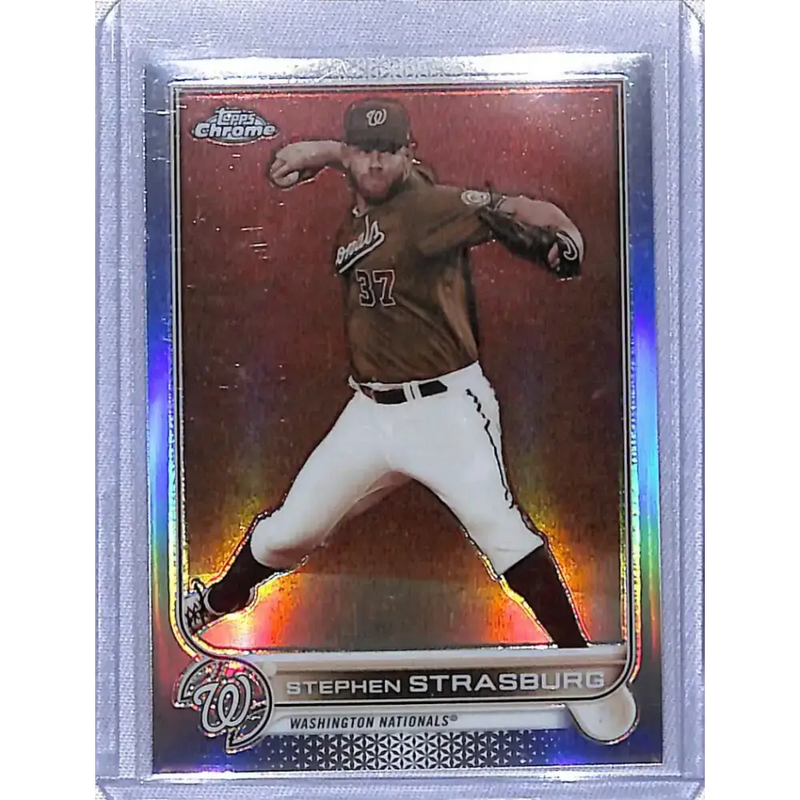 2022 Topps Chrome Sepia #184 Stephen Strasburg NM-MT Washington Nationals - Baseball Card Single