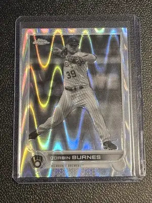 2022 Topps Chrome Sonic #167 Corbin Burnes Black & White RayWave - Baseball Card Single