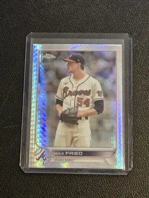 2022 Topps Chrome Sonic #75 Max Fried Prism Refractor - Baseball Card Single