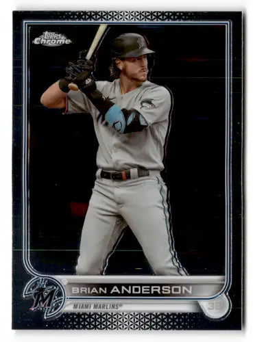 2022 Topps Chrome Sonic Brian Anderson baseball card Marlins NM-MT
