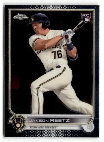 2022 Topps Chrome Sonic Edition Jakson Reetz rookie baseball trading card with original gloss