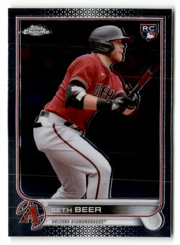 Seth Beer baseball card from 2022 Topps Chrome Sonic Edition with original gloss