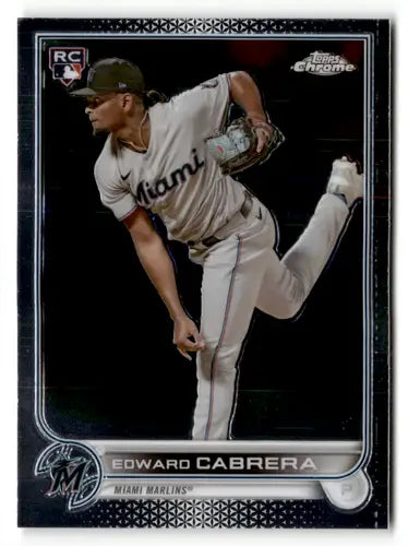 Edward Cabrera 2022 Topps Chrome Sonic Edition rookie baseball card with original gloss