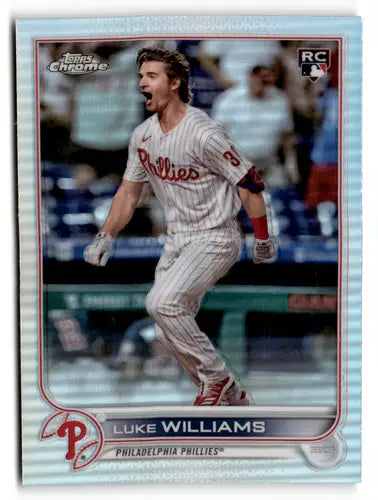 Luke Williams baseball card from 2022 Topps Chrome Sonic Edition Refractor
