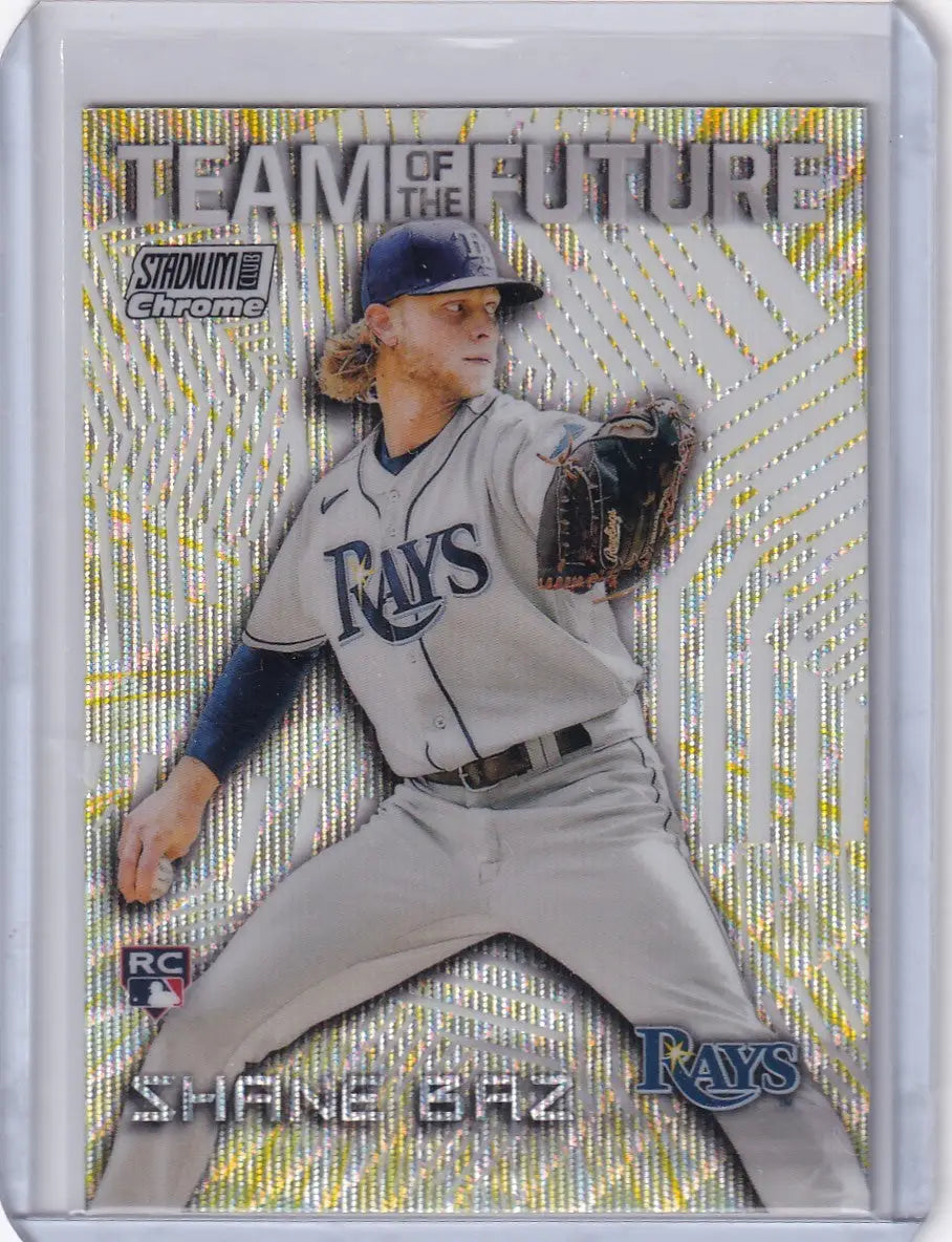 2022 Topps Chrome Stadium Club Team of the Future #TOF-19 Shane Baz - Rays - Baseball Card Single