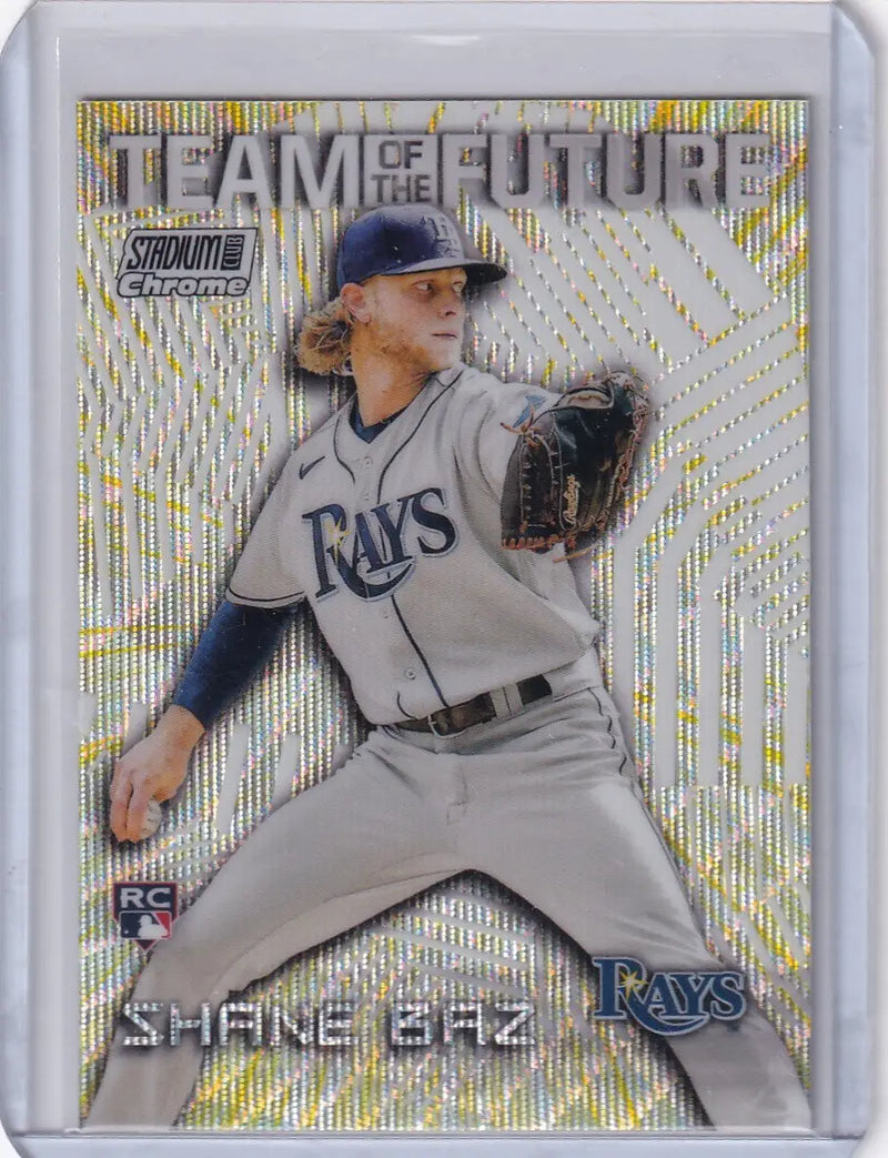2022 Topps Chrome Stadium Club Team of the Future #TOF-19 Shane Baz - Rays - Baseball Card Single