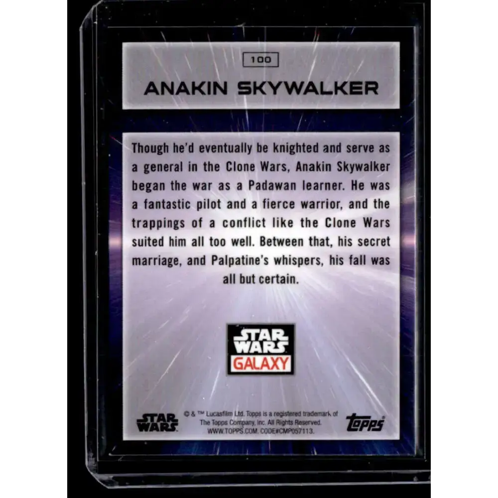2022 Topps Chrome Star Wars Galaxy #100 Anakin Skywalker NonSport - Star Wars Card Single